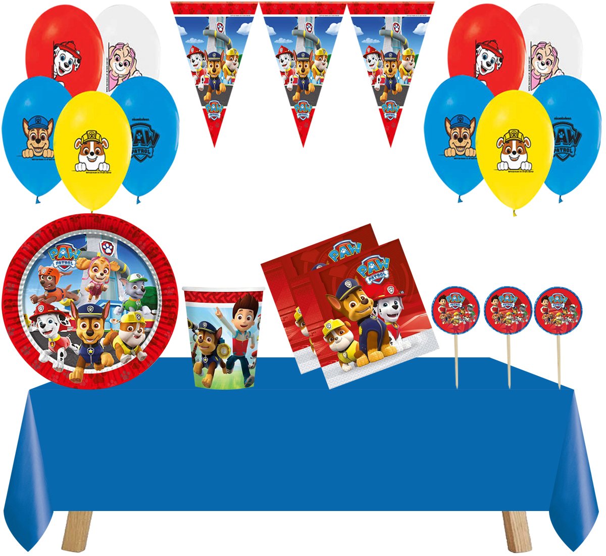 Paw Patrol Doğum Günü Seti 24 Kişilik