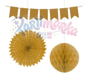 Parti Süsleme Seti Altın Renk