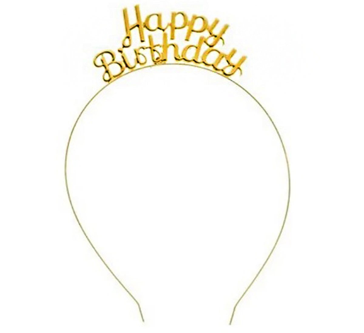 Happy Birthday Gold Renk Metal Taç