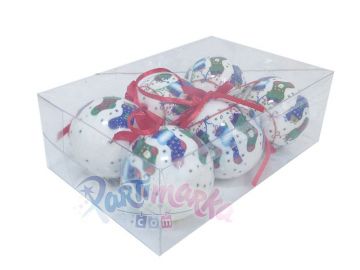 Yılbaşı Çam Ağacı Süsü Cici Top 6'lı