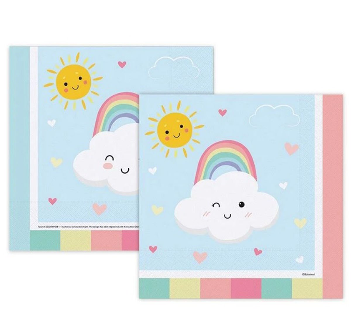 Gökkuşağı Partisi Renkli Peçete