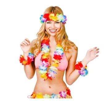 Hawaii Konsepti Çiçekli Kolye Seti