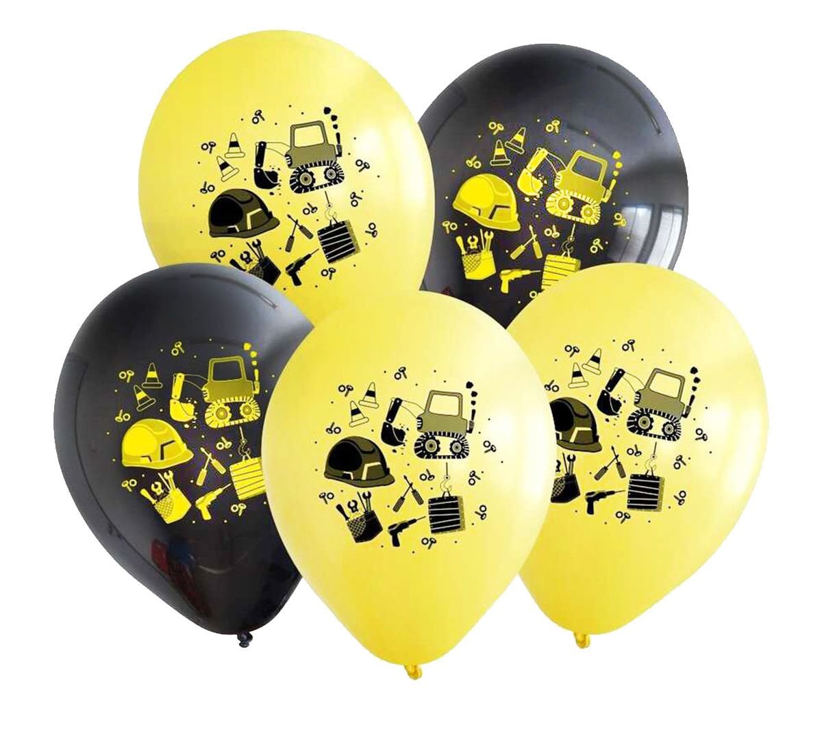 İnşaat Konsepti Doğum Günü Baskılı Balonlar