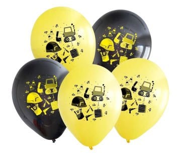 İnşaat Konsepti Doğum Günü Baskılı Balonlar