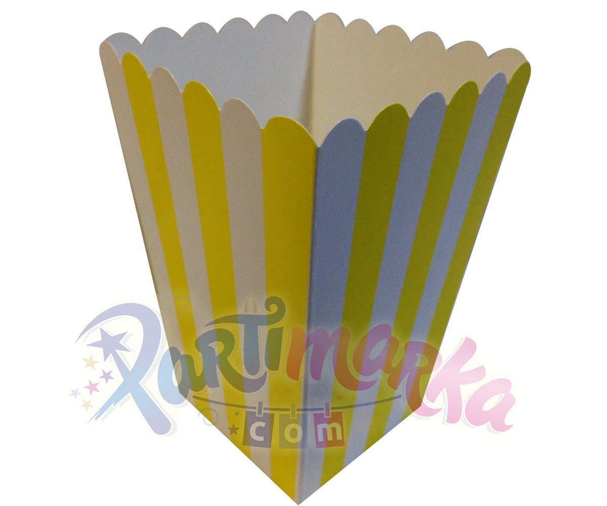 Sarı Renk Çizgili Mısır Kutuları