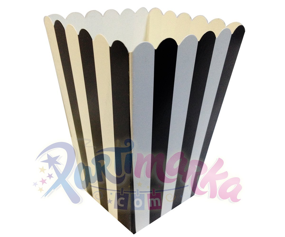 Siyah Beyaz Çizgili Mısır Kutuları