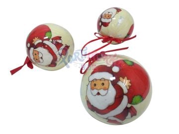 Çuvallı Noel Baba Yılbaşı Çam Ağacı Süsü 3 lü