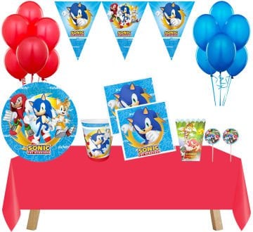 Sonic Konseptli Doğum Günü Parti Seti 24 Kişilik