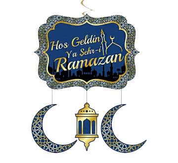 Hoş Geldin Ya Şehri Ramazan Yazılı Asma Süs