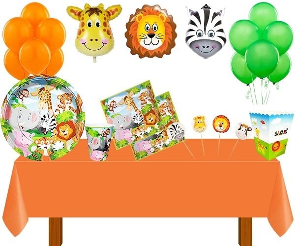Orman Hayvanı Temalı Doğum Günü Seti 16 Kişilik