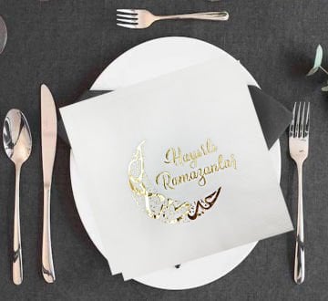 Hayırlı Ramazanlar Gold Renk Peçeteler