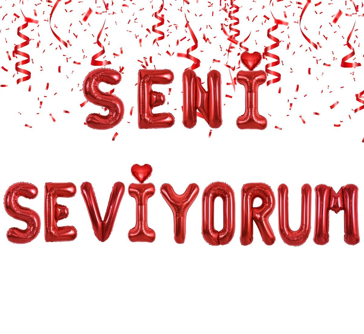Seni Seviyorum Folyo Balon Seti