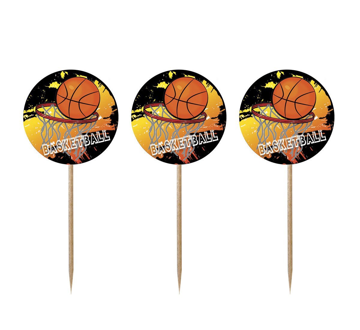 Basketbol Temalı Kek Kürdanları