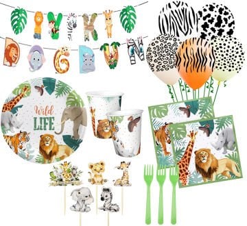Safari Temalı Parti Seti 16 Kişilik
