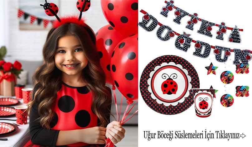 uğur böceği doğumgünü süsleri